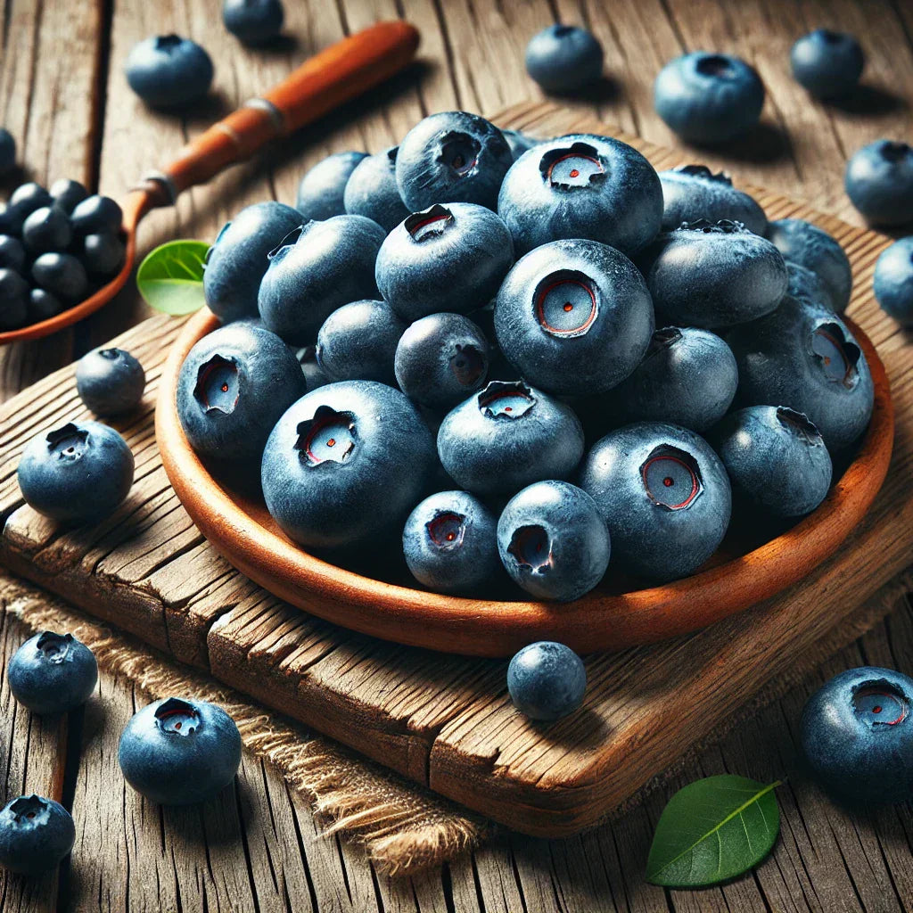 Arándanos frescos ricos en antioxidantes para la salud ocular